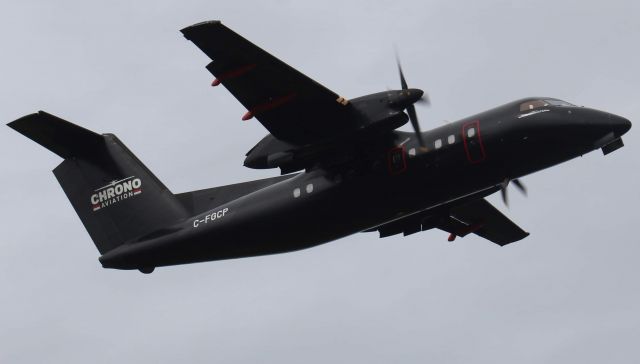 de Havilland Dash 8-100 (C-FGCP) - Chrono aviation à son envolée de la piste 16 à CYGR à destination de CYGP 