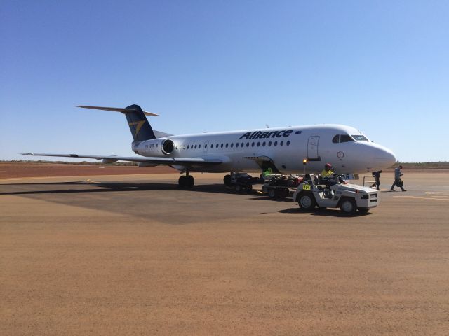 Fokker 70 (VH-QQR) - Parked on bay 2 @ YCHK transporting workers for the now closed BC Iron minesite @ Nullagine