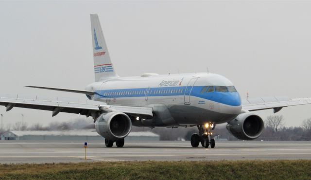 Airbus A319 (N744P) - Piedmont Heritage livery A319 arriving at BUF!