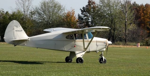 Piper PA-22 Tri-Pacer (N3622P) - Taxiing for departure is this 1955 Piper PA-22-150 Caribbean Tri-Pacer in the Autumn of 2022.