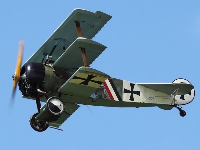 SANDS Fokker Dr-1 (C-GDRI) - Flying at Geneseo