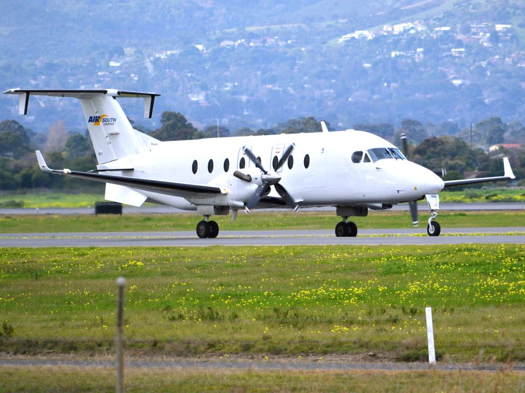 Beechcraft 1900 (VH-YOA) - On taxi-way heading for take off on runway 05. Thursday 12th July 2012.