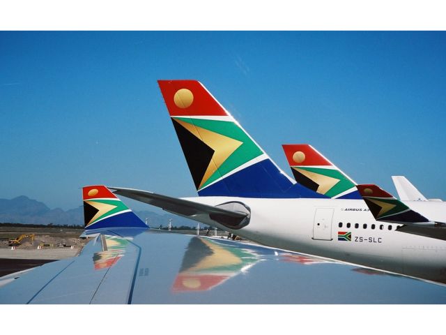 Airbus A340-300 (ZS-SLC) - At the Cape Town airport, South Africa.