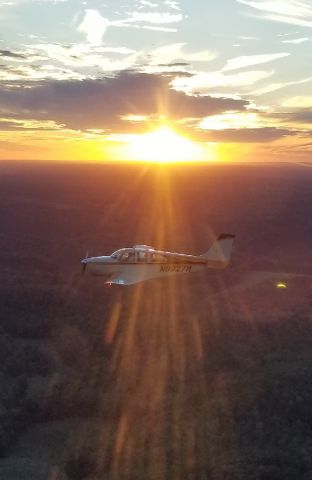 Beechcraft Bonanza (33) (N8927M) - Beech sunset