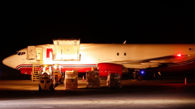 BOEING 737-400 (N407YK) - Northern Air Cargo NAC1792/NC1792 from Anchorage (PANC/ANC) unloads at gate 3br /Reg: N407YKbr /MSN: 25844br /Type: Boeing 737-436(SF)--B734--73Pbr /Photo date: 11-27-24br /Upload date: 12-4-24