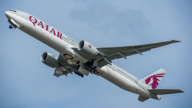BOEING 777-300ER (A7-BEP) - Taken from the IKEA carpark