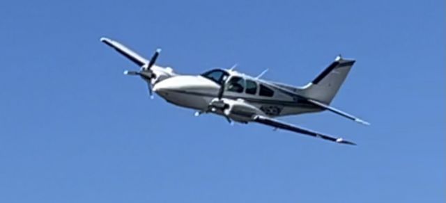 Beechcraft 55 Baron (N163N) - Over flying Immokalee Florida 