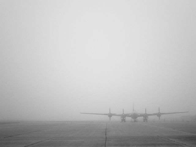 Boeing B-29 Superfortress (N529B) - B-29 “Fifi” waiting on the morning fog to clear