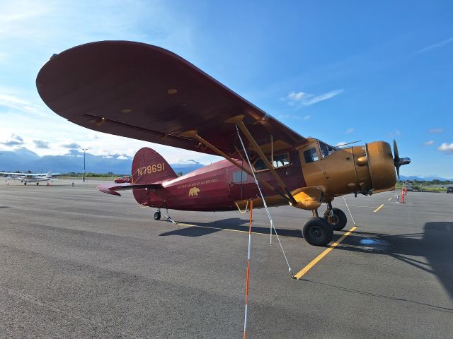 N78691 — - Renfro's 1944 Norseman parked at Merrill Field