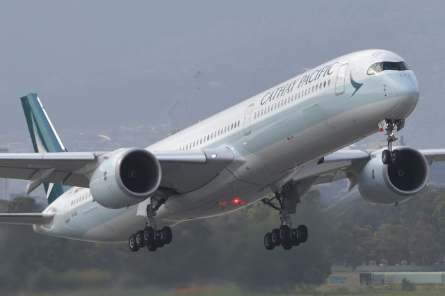 Airbus A350-1000 (B-LXJ) - Cathay cargo only flight CX2174 departing off Rwy 23, Adelaide, South Australia, Sunday July 19, 2020 bound for Hong Kong.