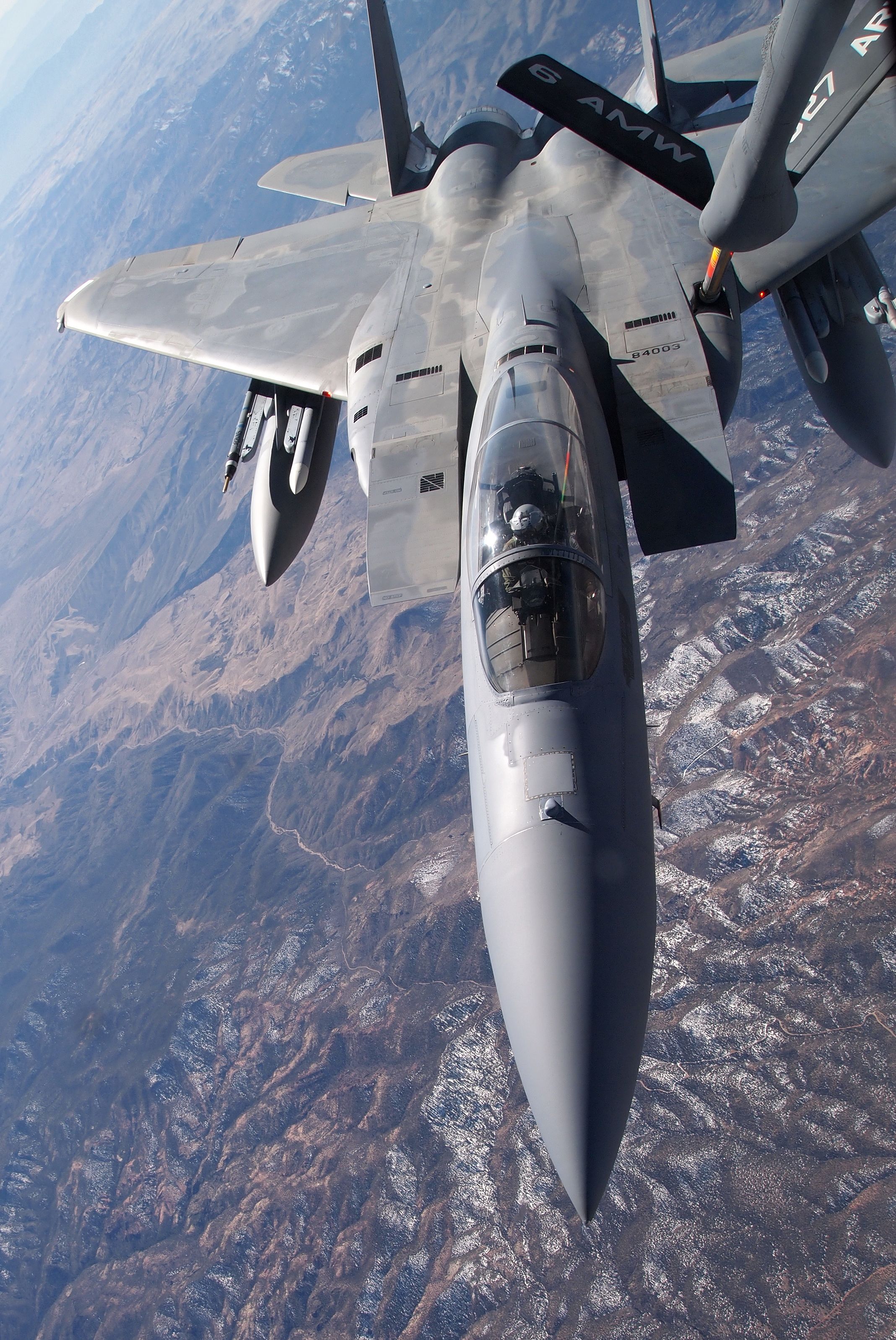 McDonnell Douglas F-15 Eagle (AFR84003) - 123rd Fighter Squadron F-15C AF84-003 getting gas.