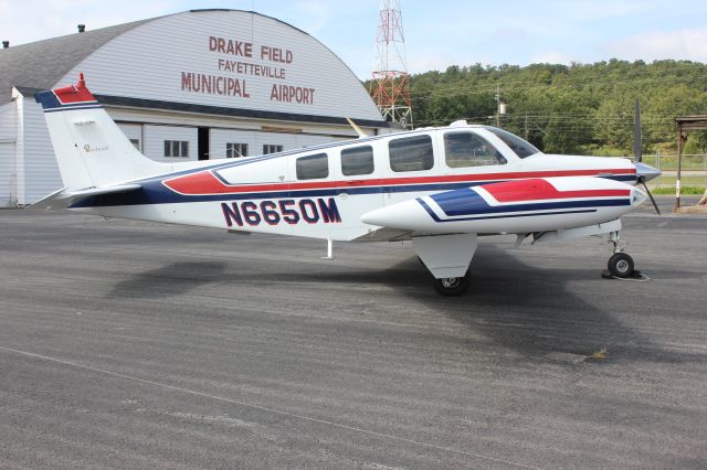 Beechcraft Bonanza (36) (N6650M) - On the ramp at KFYV