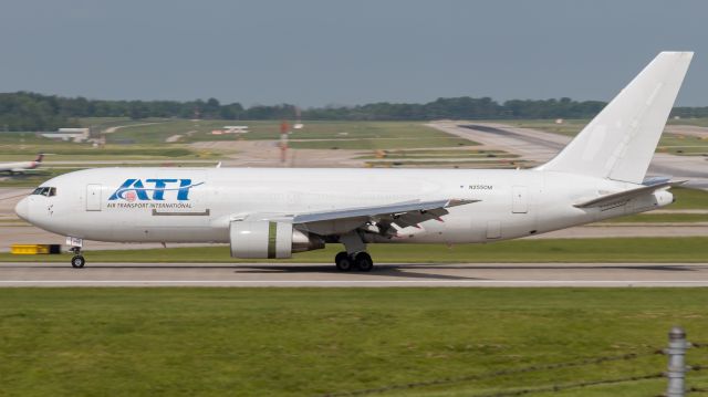 BOEING 767-200 (N255CM) - Air Transport 3205 Heavy arrives in Cincinnati after a flight from Phoenix.