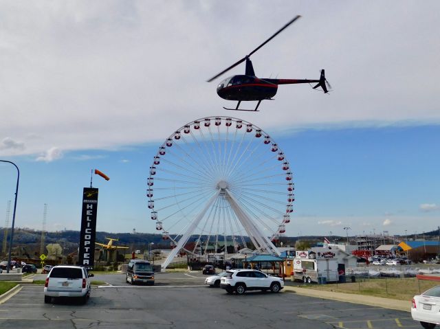 Robinson R-66 (N460AD) - A Branson Helicopter Tour Robinson R66 flying by the great Branson Ferris Wheel in Branson, MO