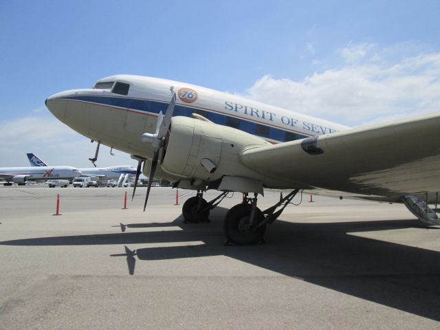 Douglas DC-3 — - DC3 on display at the Flight Path Learning Center & Museum at LAX (Imperial Highway)