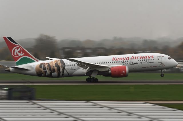 Boeing 787-8 (5Y-KZD) - 7th November, 2024: Flight KQ 100 from Nairobi's Jomo Kenyatta International Airport touches down on runway 09L at London Heathrow. 