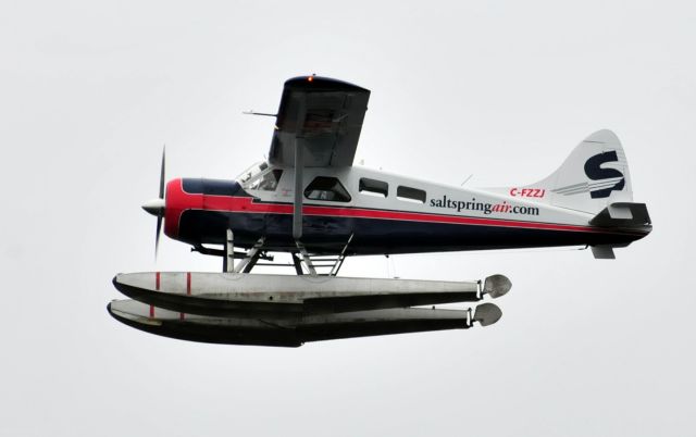 C-FZZJ — - Saltspringair.com - Taken in Active Pass directly above BC Ferry