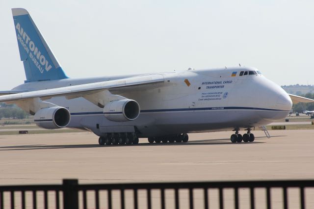 Antonov An-124 Ruslan (UR-82027) - ADB100F on the ramp at KAFW after a flight from SOCA/CAY. Will be loading B-747 parts for shipment to KPAE. 8-24-2013