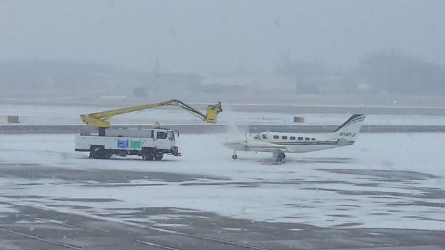 Cessna Conquest 2 (N14FJ) - That kind of day here at KBTV