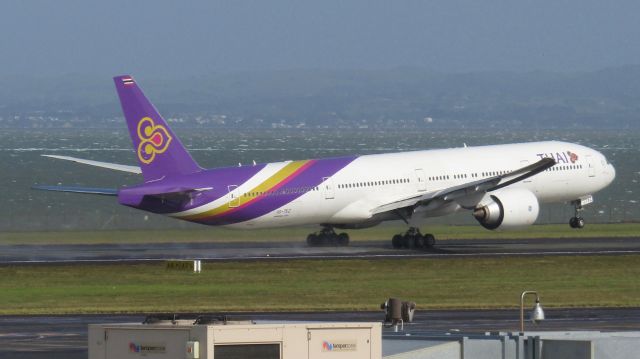 BOEING 777-300ER (HS-TKZ) - Rotating off 23L as a 787-9 replacement due to Rolls-Royce engine troubles on Thai's end.