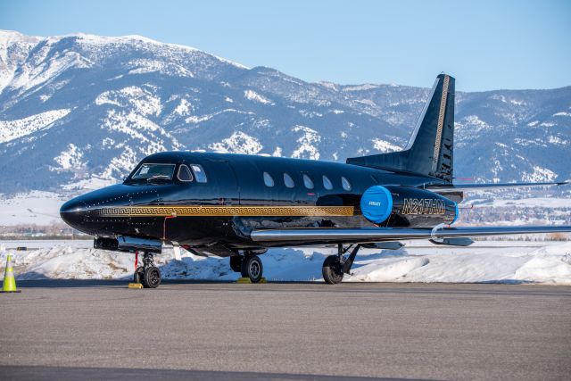 North American Sabreliner (N217HM) - Nice Sabreliner 65 at BZN