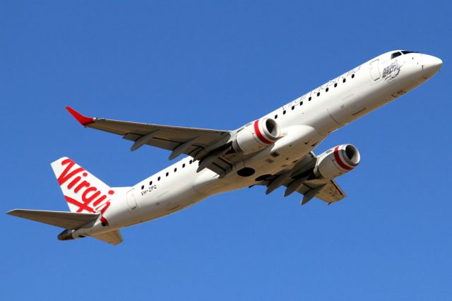 Embraer ERJ-190 (VH-ZPQ) - VIRGIN AUSTRALIA AIRLINES - EMBRAER ERJ-A90-1001GW 190AR - REG VH-ZPQ \(CN 19000412) - ADELAIDE INTERNATIONAL SA. AUSTRALIA - YPAD (19/11/2014)TAKEN WITH A CANON 550D CAMERA AND CANON 300MM FIXED LENSE.