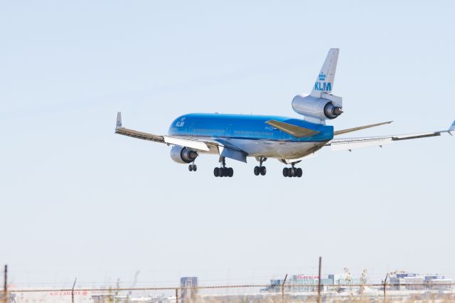 Boeing MD-11 (PH-KCB) - PH-KCB landed in Toronto (CYYZ) for the last time on October 25, 2014.  It departed later that day for the last time...off to retirement.  The very last commercial MD-11 departed from Montreal (CYUL) on KLM PH-KCE, just 2 hours later.  Its the end of an era for a wonderful aircraft.
