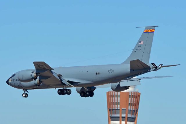 Boeing C-135B Stratolifter (6414831) - Arizona Air National Guard Boeing KC-135R 64-14831 of the 197the Aerial Refueling Squadron of the 161st Aerial Refueling Wing at Phoenix Sky Harbor on October 7, 2017.