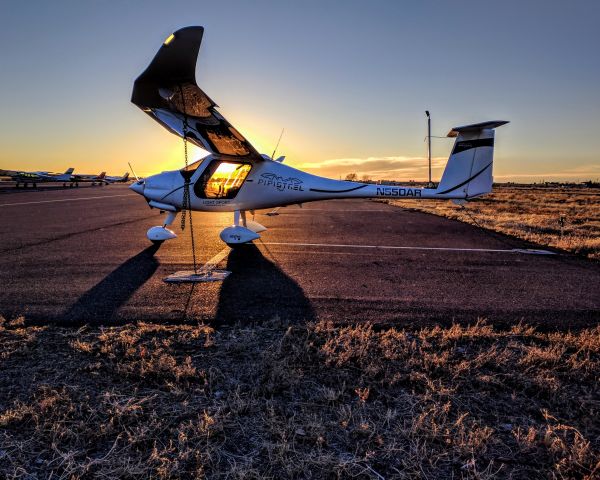 PIPISTREL Sinus (N550AR) - Motorglider at sunset.