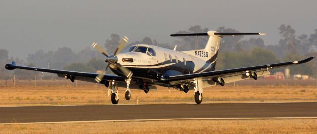 Pilatus PC-12 (N475SS) - First flight to Merced