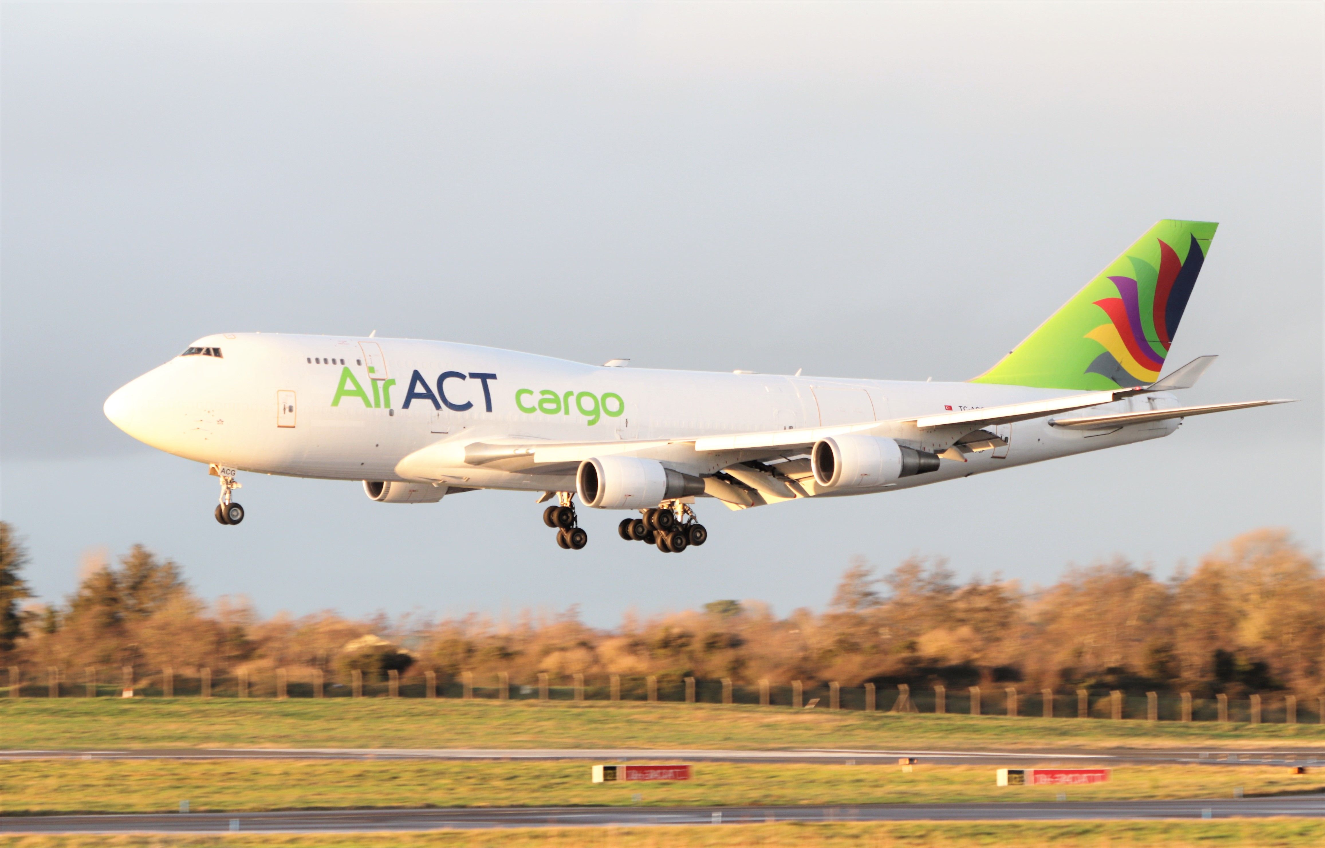 Boeing 747-400 (TC-ACG) - AirAct cargo b747-481(bdsf) tc-acg landing at shannon from istanbul 14/12/20.
