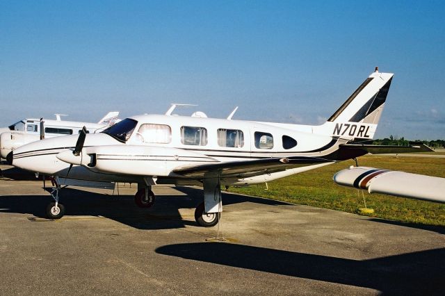 Piper Navajo (N70RL) - Seen here in Oct-02.  Exported to Bahamas 26-Apr-06 where it became C6-JBB.