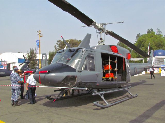 XC-HFP — - Bell 212 Twin Two-Twelve XC-HFP MSN 31311 of Fiscalia General de la Republica (FGR) (Department of Justice) in medical configuration on display during the open day in trade show "FAMEX 2019" at Santa Lucia AB (04/2019). 