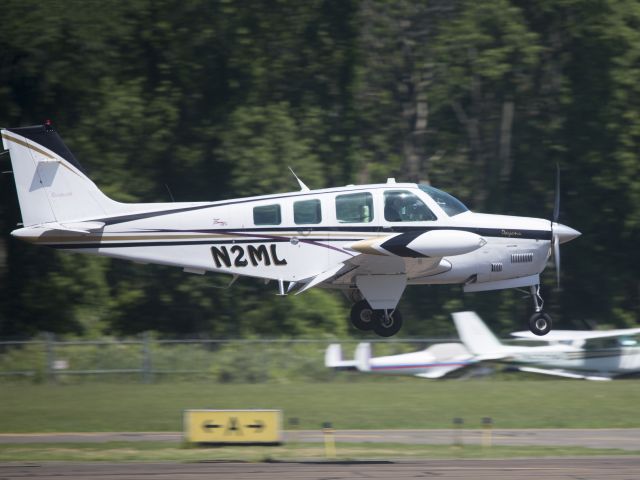 Beechcraft Bonanza (36) (N2ML) - Landing runway 08. 10 JUNE 2015