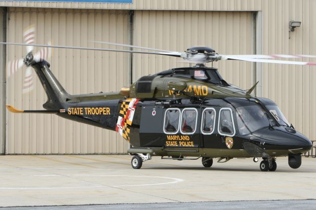 BELL-AGUSTA AB-139 (N384MD) - March 9, 2021 - parked by the hangar in Frederick 