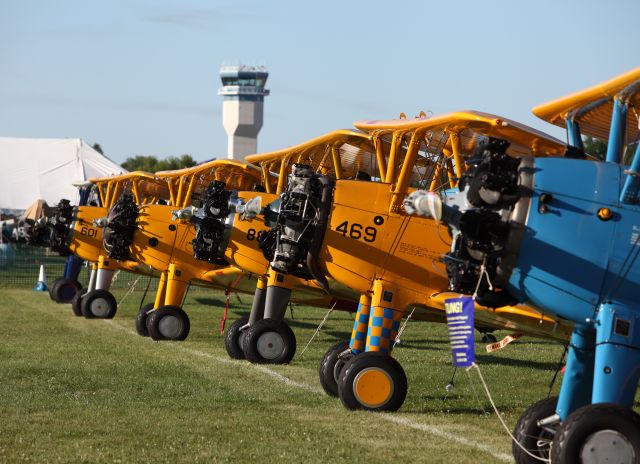 — — - Stearman row at Oshkosh.