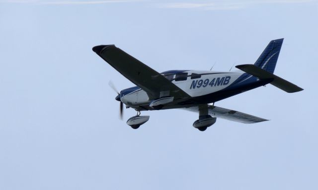 Piper Cherokee Arrow (N994MB) - Shortly after departure is this 1985 Piper Cherokee Arrow III PA-28-181 in the Summer of 2019.