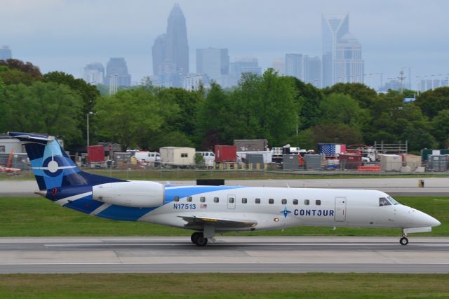 Embraer ERJ-135 (N17513) - Takeoff roll runway 18C at KCLT - 4/13/19