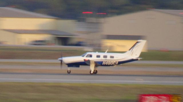 Piper Malibu Mirage (N480CA) - Departing runway 2R.