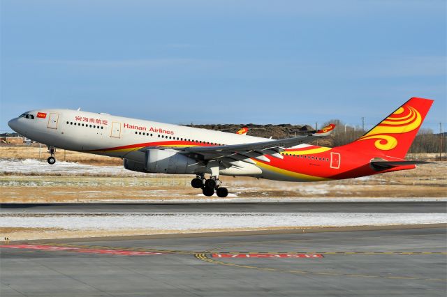 Airbus A330-200 (B-5979) - Hainan Airlines Airbus A330-243 departing YYC on Jan 1.