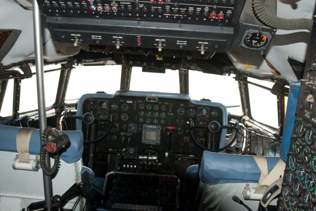 Aero Spacelines Super Guppy (N94INA) - 04/13/2012 Air show Tucson Az, Cockpit of Super Guppy NASA