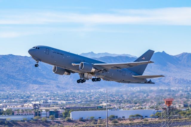 Boeing KC-46 Pegasus — - United States Air Force KC-46 Pegasus taking off from PHX on 11/5/22. Taken with a Canon 850D and Tamron 70-200 G2 lens.