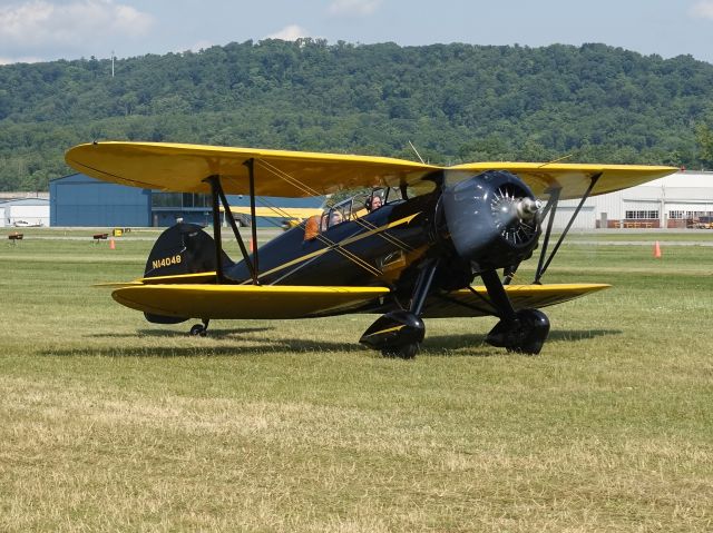 WACO S3HD (N14048) - Taxiing to runway 27L for departure at Lock Haven,Pennsylvania