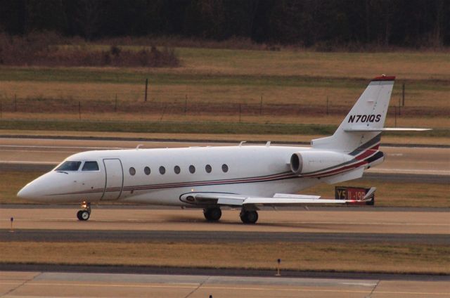 IAI Gulfstream G200 (EJA701) - Taxiing at Washington-Dulles, registration N701QS. Operates as EJA701.