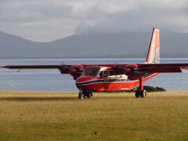 VP-FBN — - Landing at Hill Cove Airfield