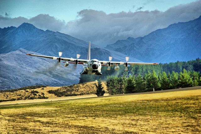 Lockheed C-130 Hercules (N31096) - LC130H of the Antarctic Division of the USAF doing a low fly over at Wanaka, New Zealand