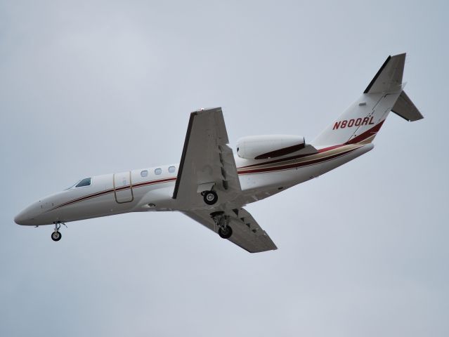 Cessna Citation CJ4 (N800RL) - RICE LAKE WEIGHING SYSTEMS INC on final for runway 2 at KJQF - 3/1/13