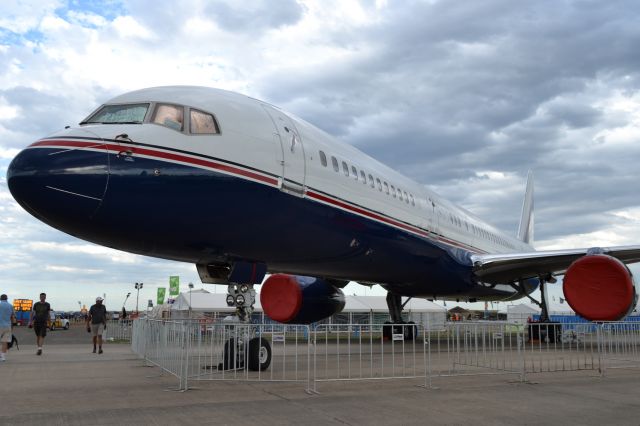 Boeing 757-200 (VQ-BTF) - Private 757 VQ-BTF on static display at the Australian International Airshow 2015.