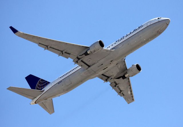 BOEING 767-300 (N671UA) - Departure off of 28R to CDG    07-11-2015