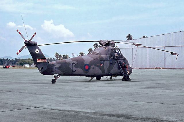 WESTLAND WS-58 Wessex (C) - Westland Wessex HC2 RAF serial  XS675 code C, Butterworth (WMKB) mid 1970s.